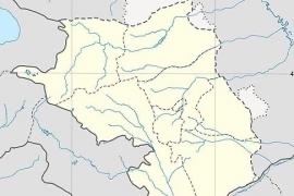 Mappa del Nagorno Gharabagh, particolare (fonte Wikicommons)