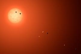 ​La stella Trappist-1 e i sette pianeti