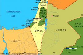 Mappa di Israele (foto di Liceo Berchet)