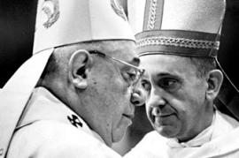 Il Cardinal Quarracino con il Vescovo Bergoglio (foto di papalepapale)