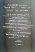 La stele in memoria di Calogero Marrone